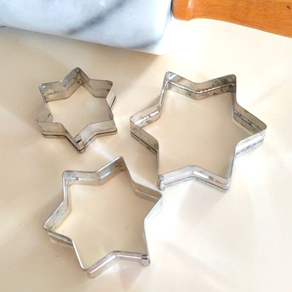 Cookie Cutters Set of FOUR 4 Star of David Hanukkah Baking - Picture 2 of 13